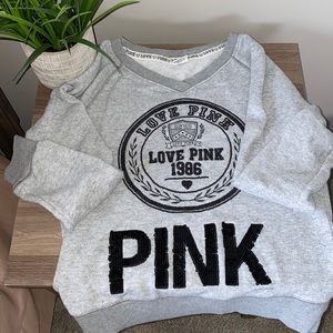 PINK V Neck Crew
